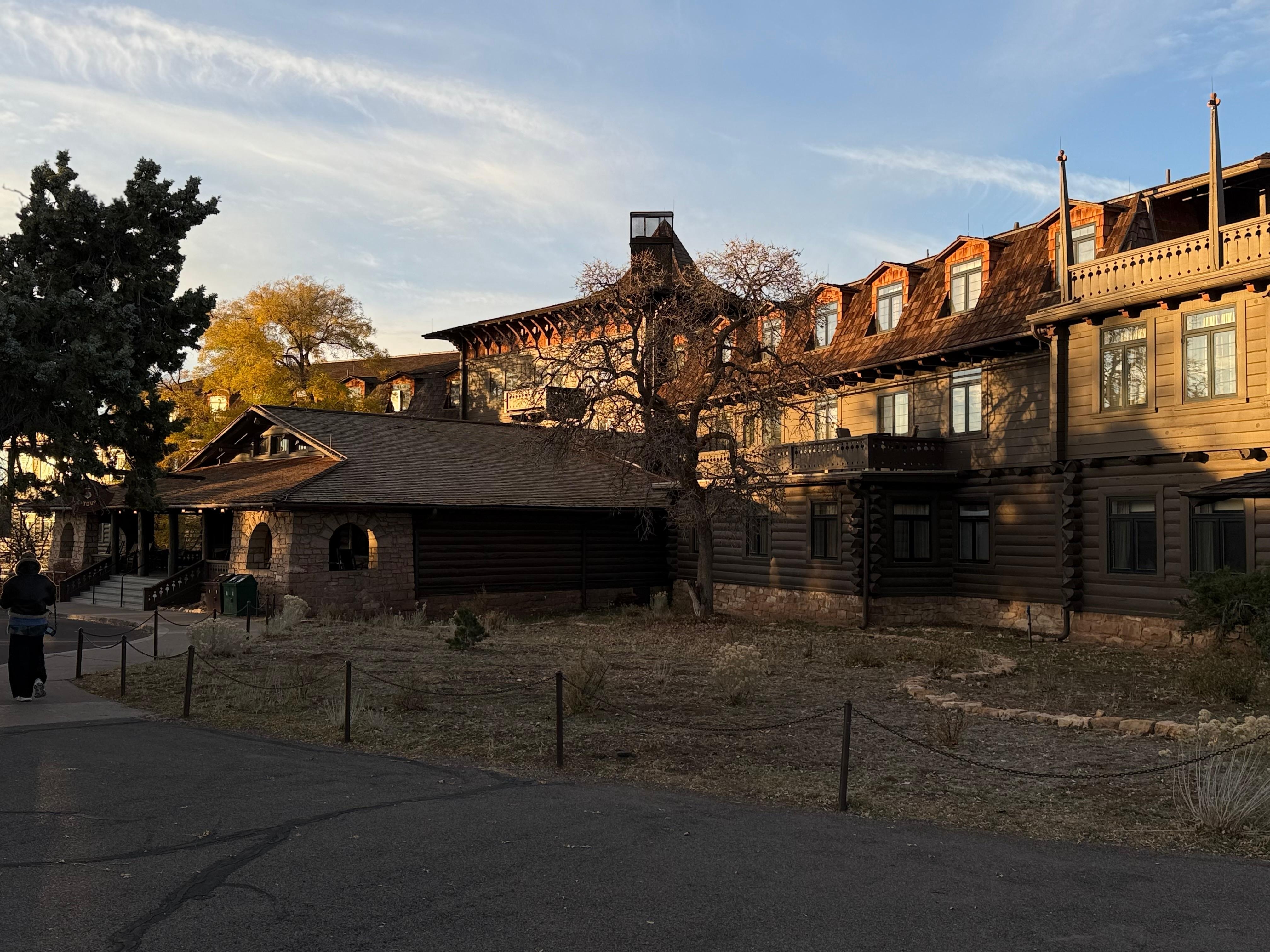 Sunset view of the Lodge