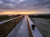 The beach access at 6:30 am.