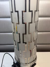 Red smudges on the lap