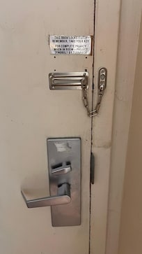 Had problems trying to shut the door and lock it