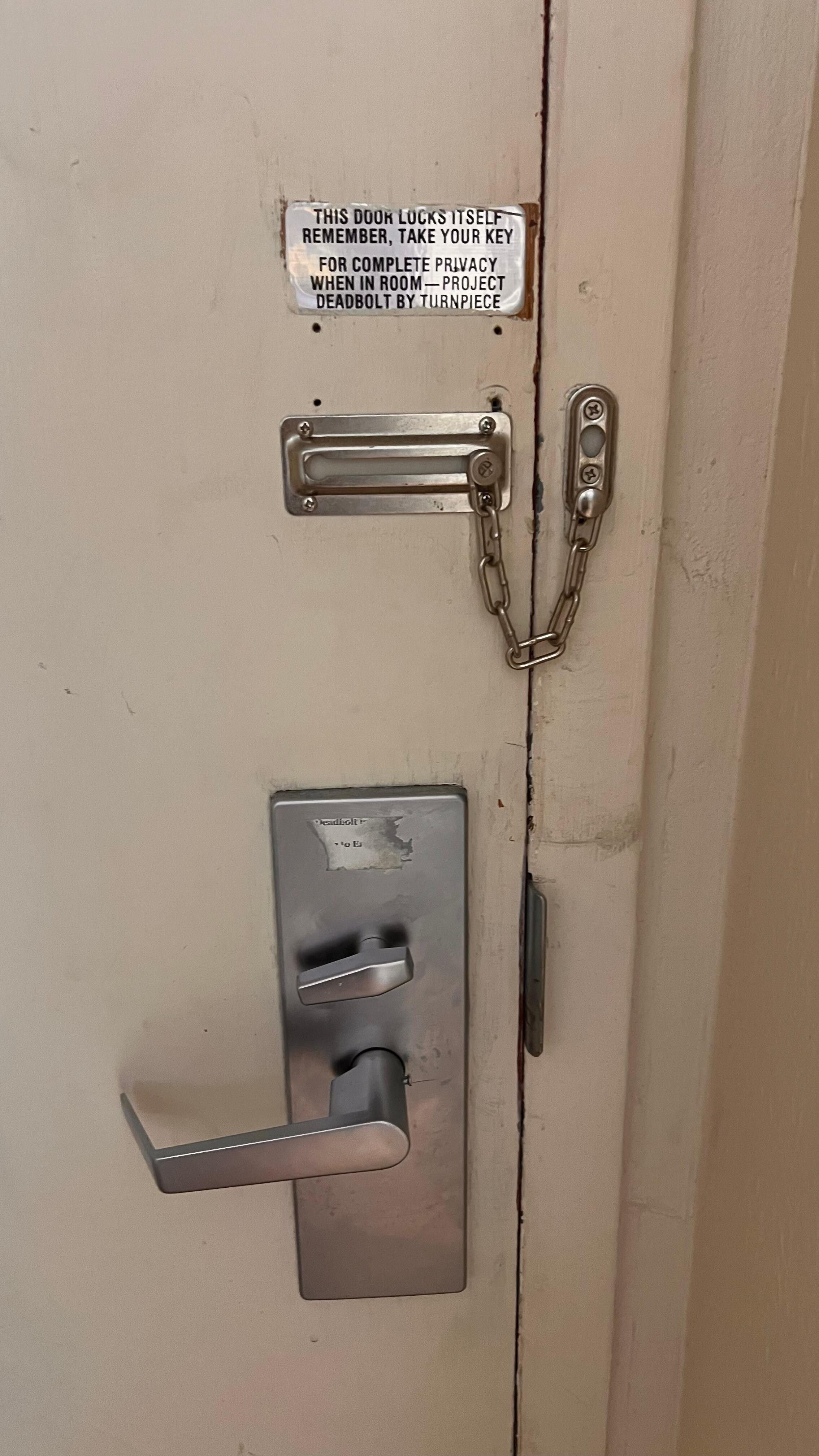 Had problems trying to shut the door and lock it