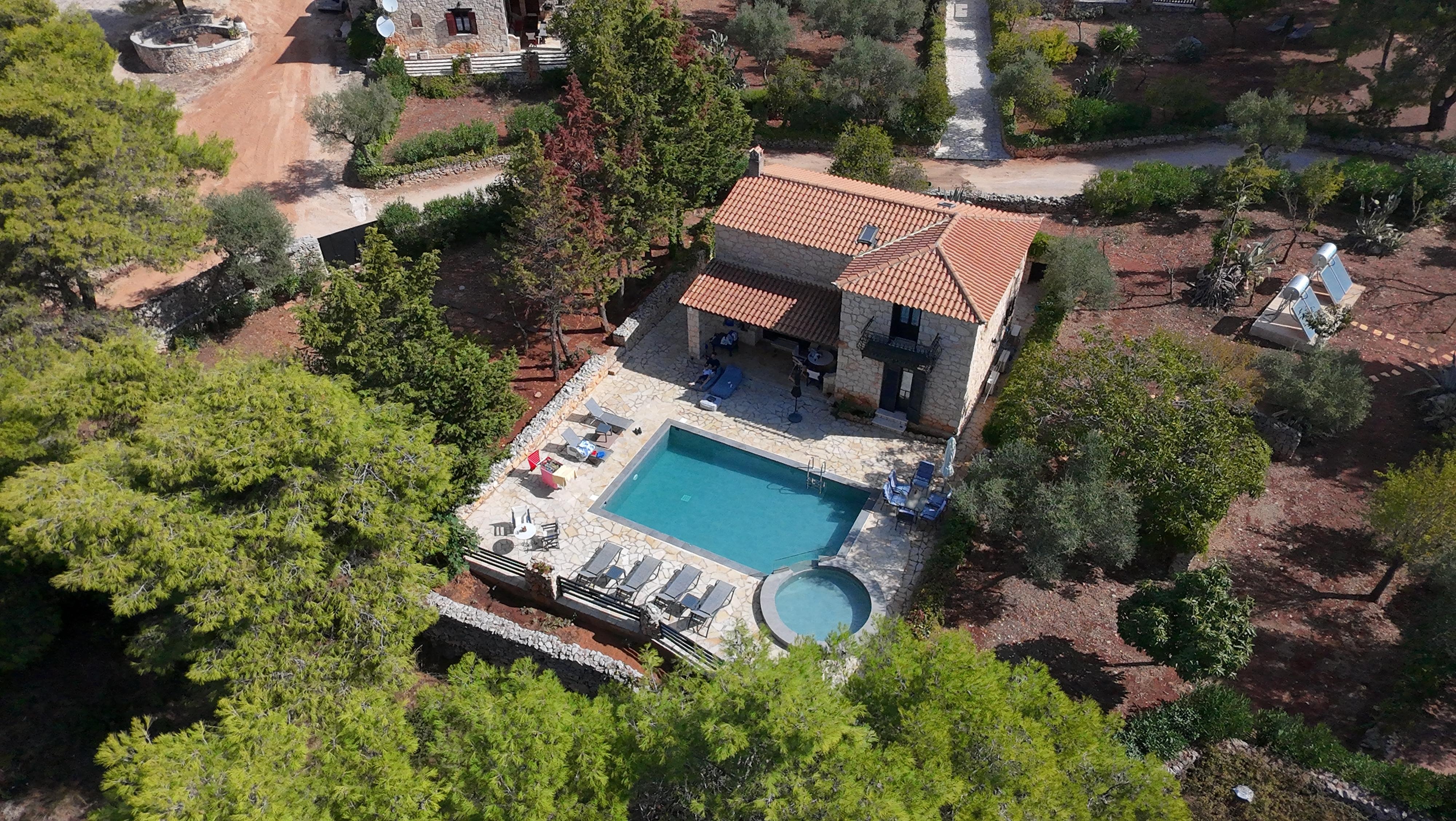 Luftaufnahme von unserem Haus 