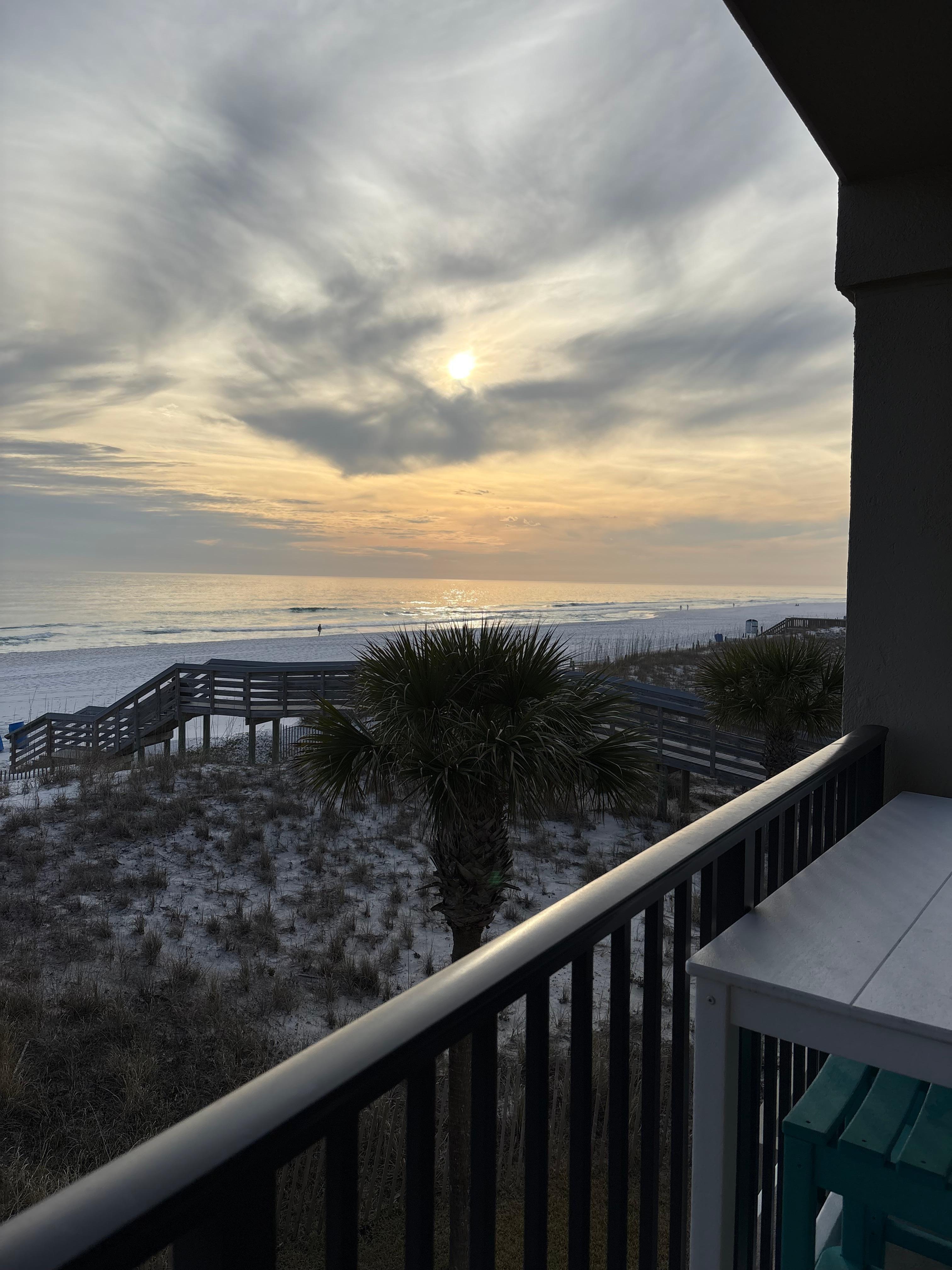 This end unit provided a great view of the sunset. 