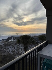 This end unit provided a great view of the sunset.