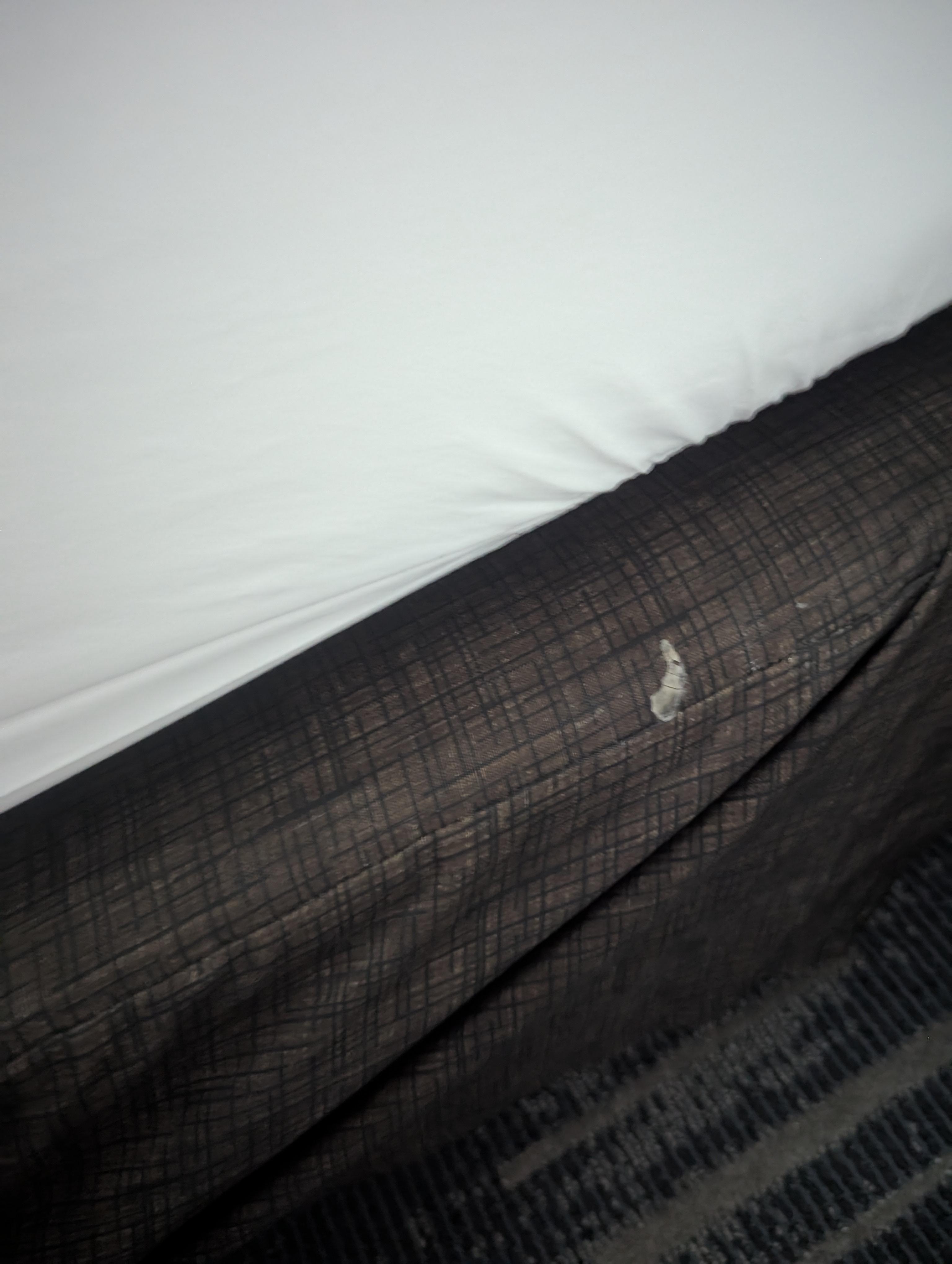 Boogers on bed skirt
