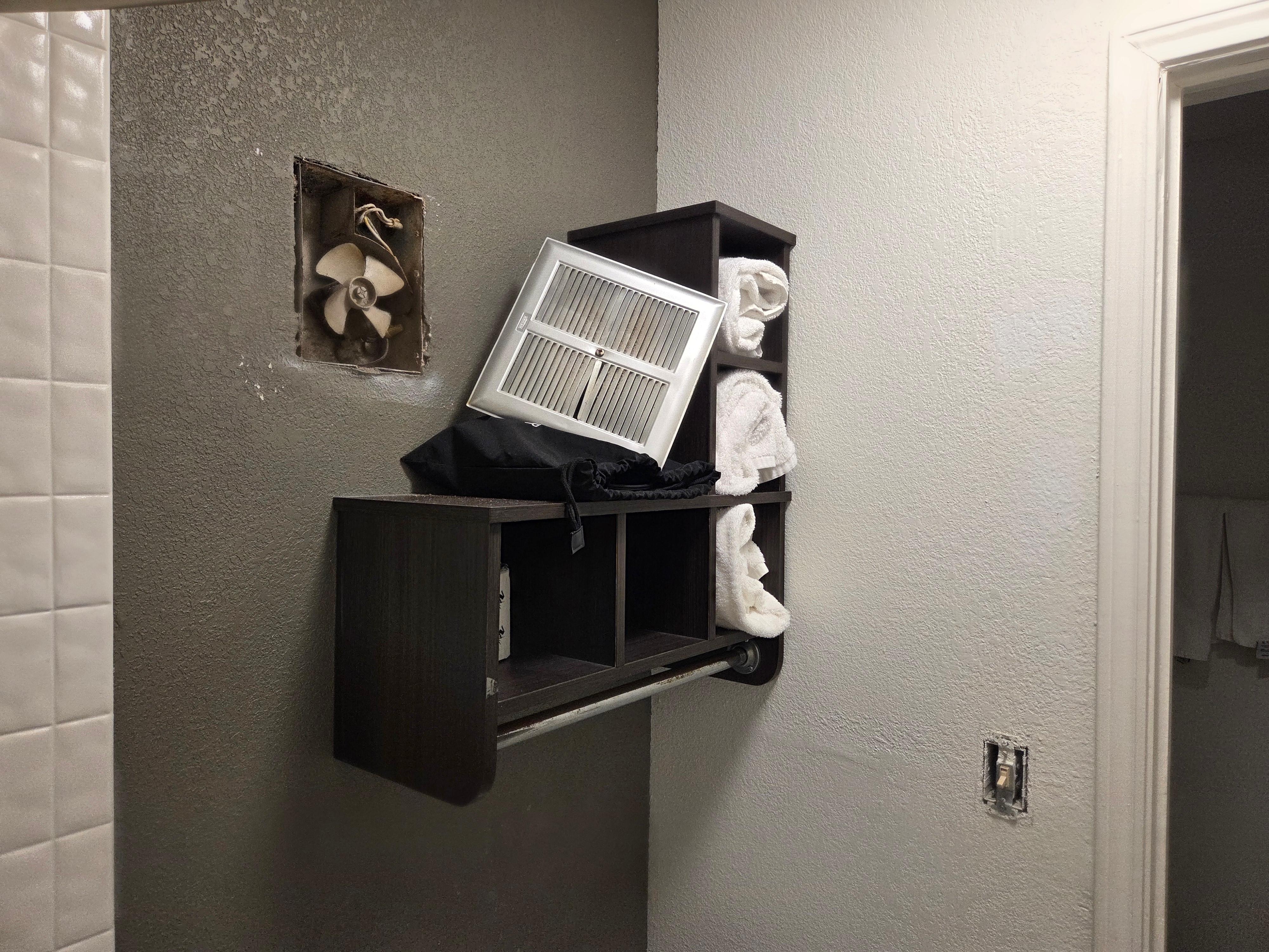 Bathroom vent just laying