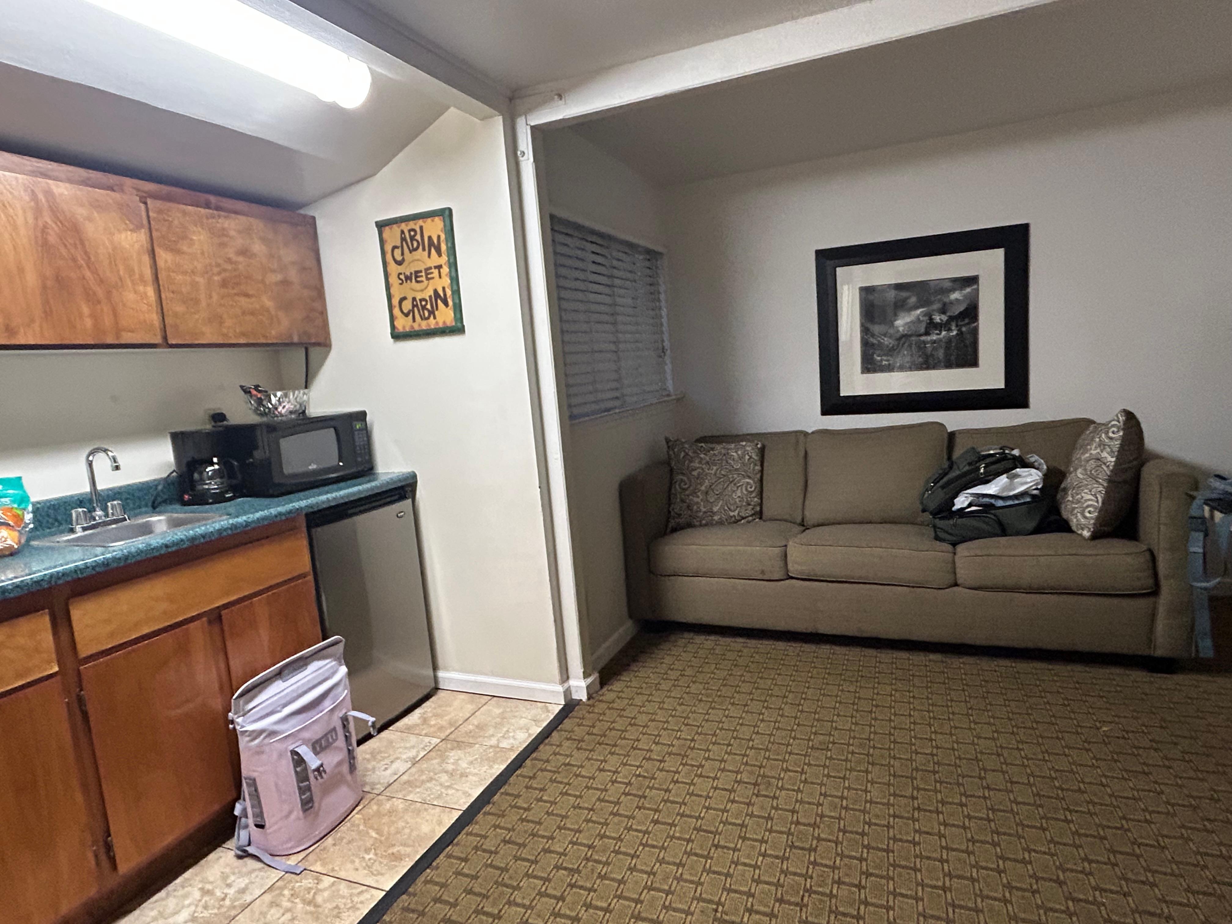 Living room and kitchen