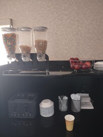 This is your choice of cereal at 8:30 in the morning continental breakfast starts at 8:00.