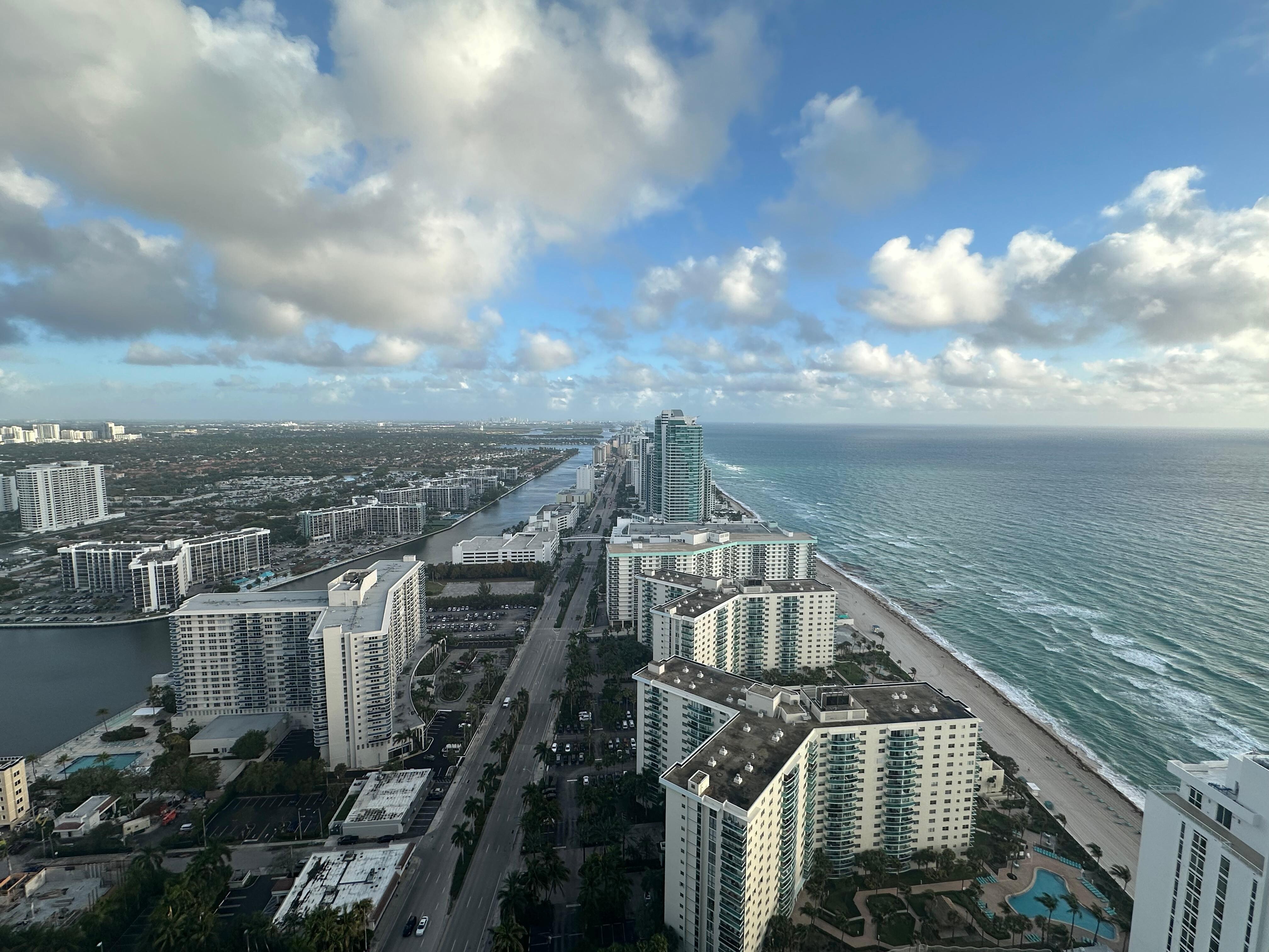 Balcony view from the 39th floor. 