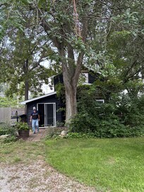 Photo from driveway looking towards house.