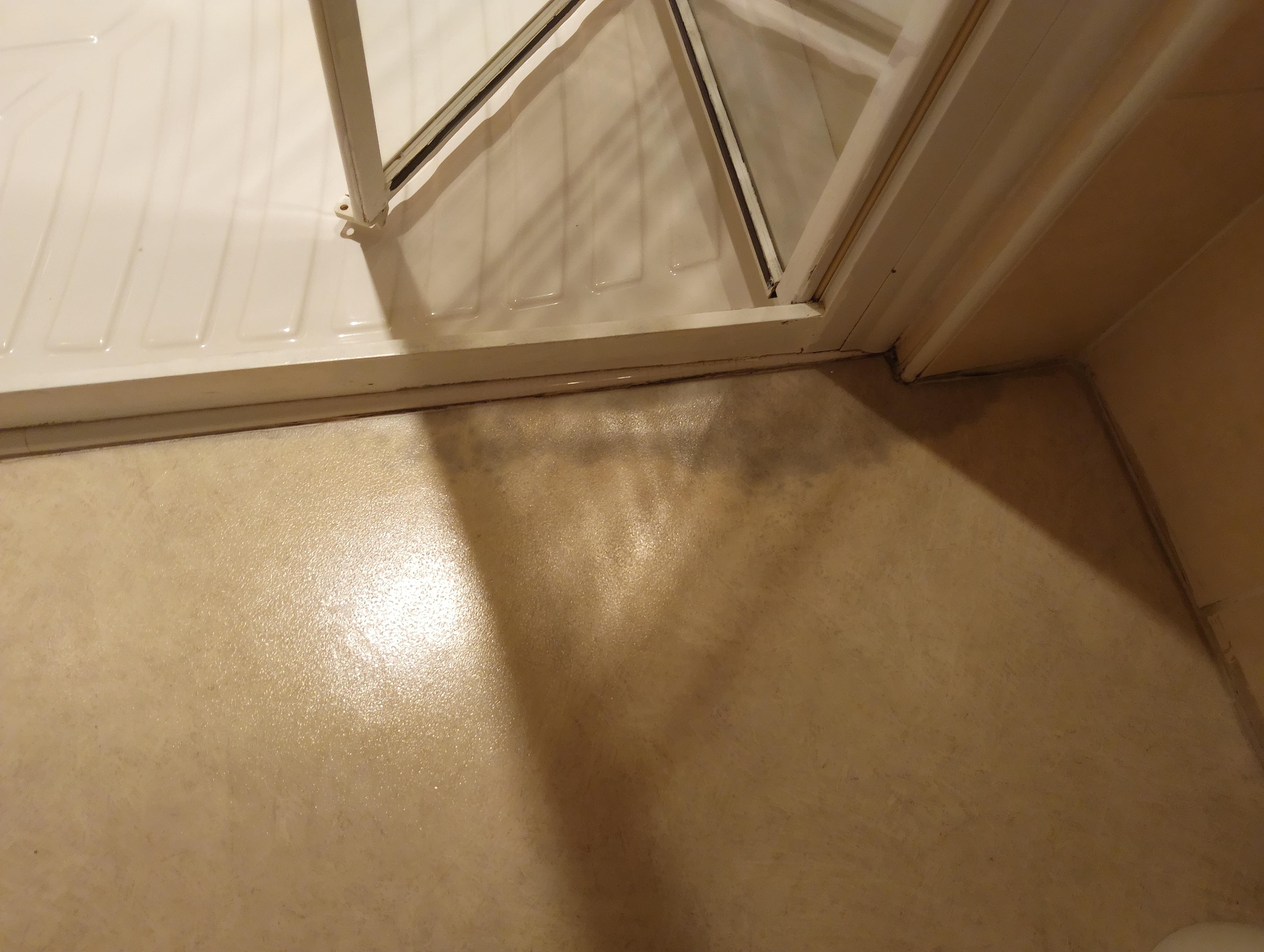 Prince de moisi au sol plus porte de la douche cassée