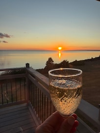 Sparkling Nova Scotia wine left for us by Sebastien