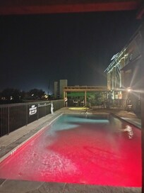 Very nice pool and hot tub with the most amazing view.