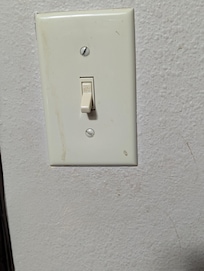 Light switch is dirty and the wall around it is so disgusting and dirty!
