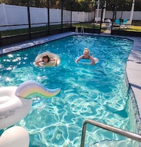 Little pool enjoyment. Water and pool were very clean.