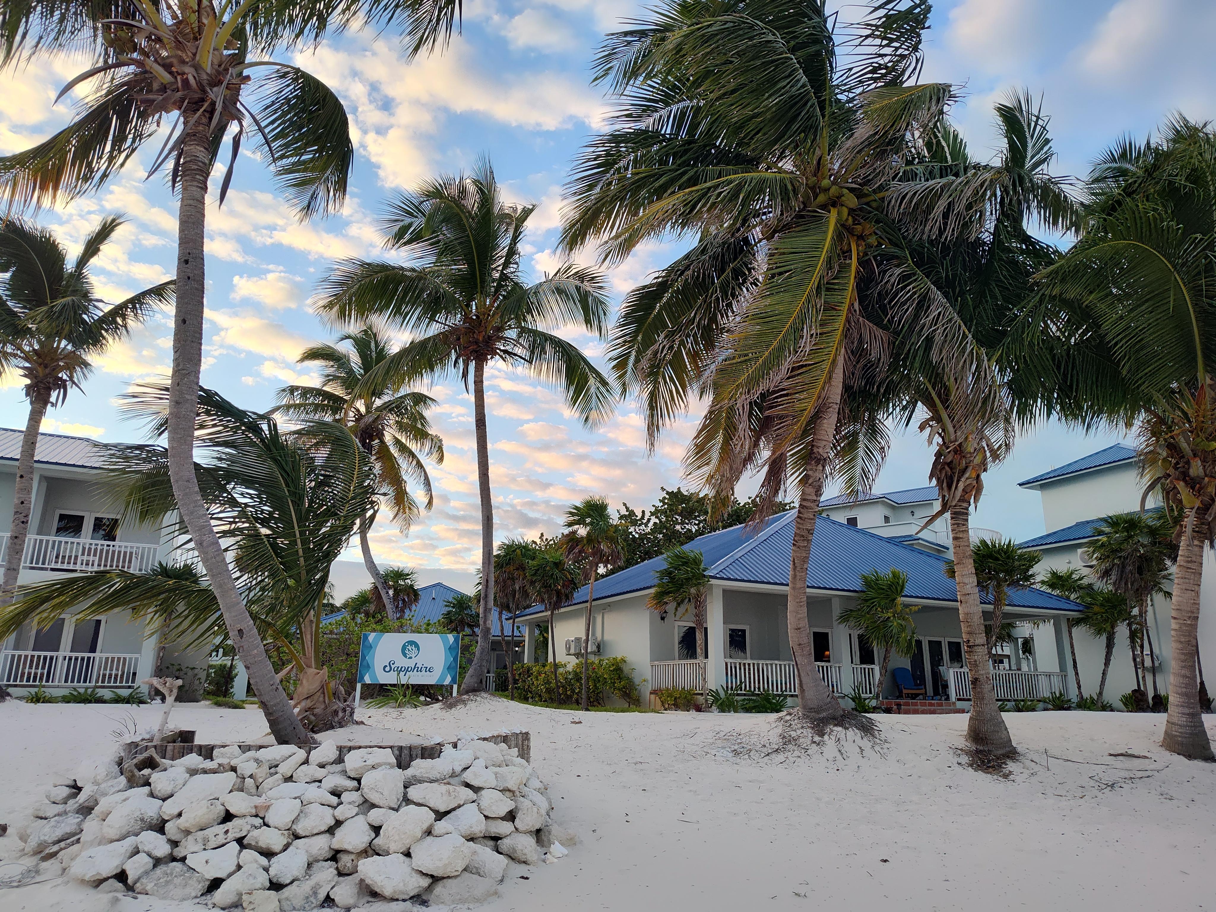View of the resort from the water
