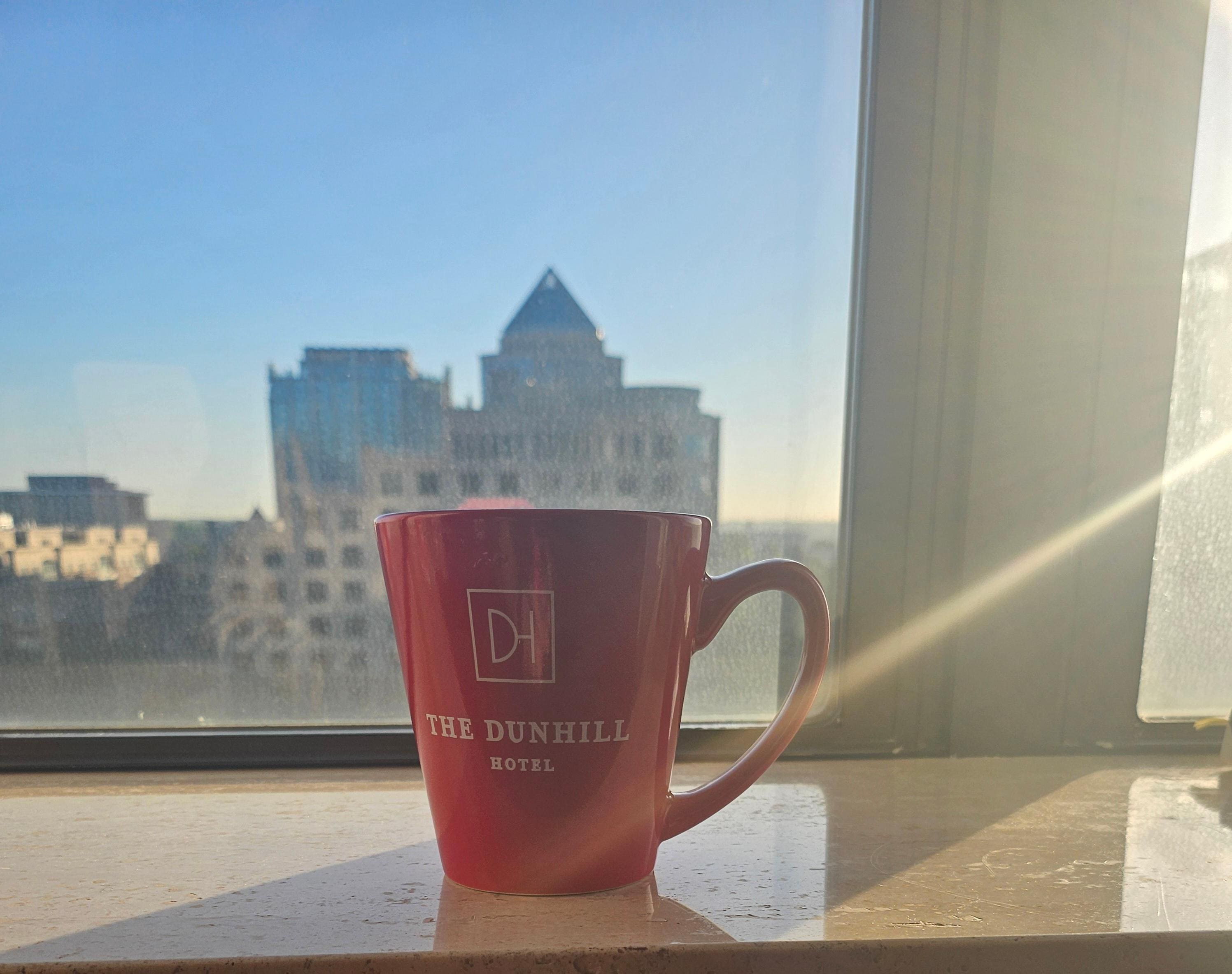 Morning coffee in the room.