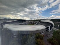 The view of the stadium from room
