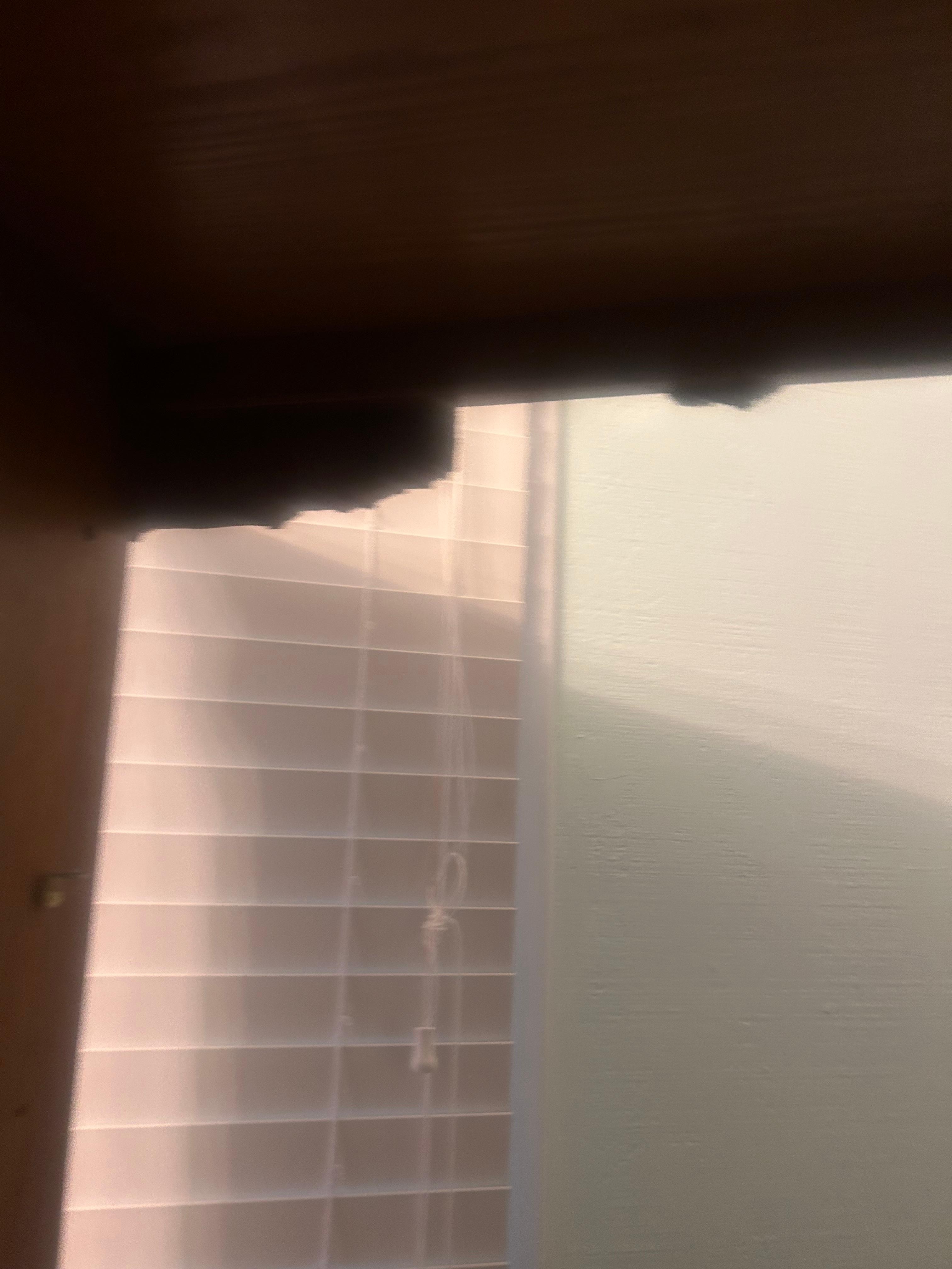 Torn off backing to an armoire 