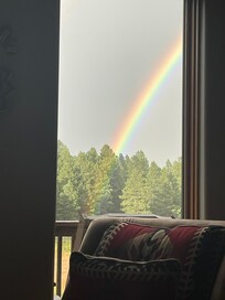 We captured this beautiful rainbow after a thunderstorm that came through.