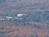 The hotel from the Cannon Aerial Tramway!