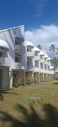 Fachada dos prédios do hotel.