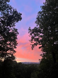 Gorgeous sunset viewed from the deck