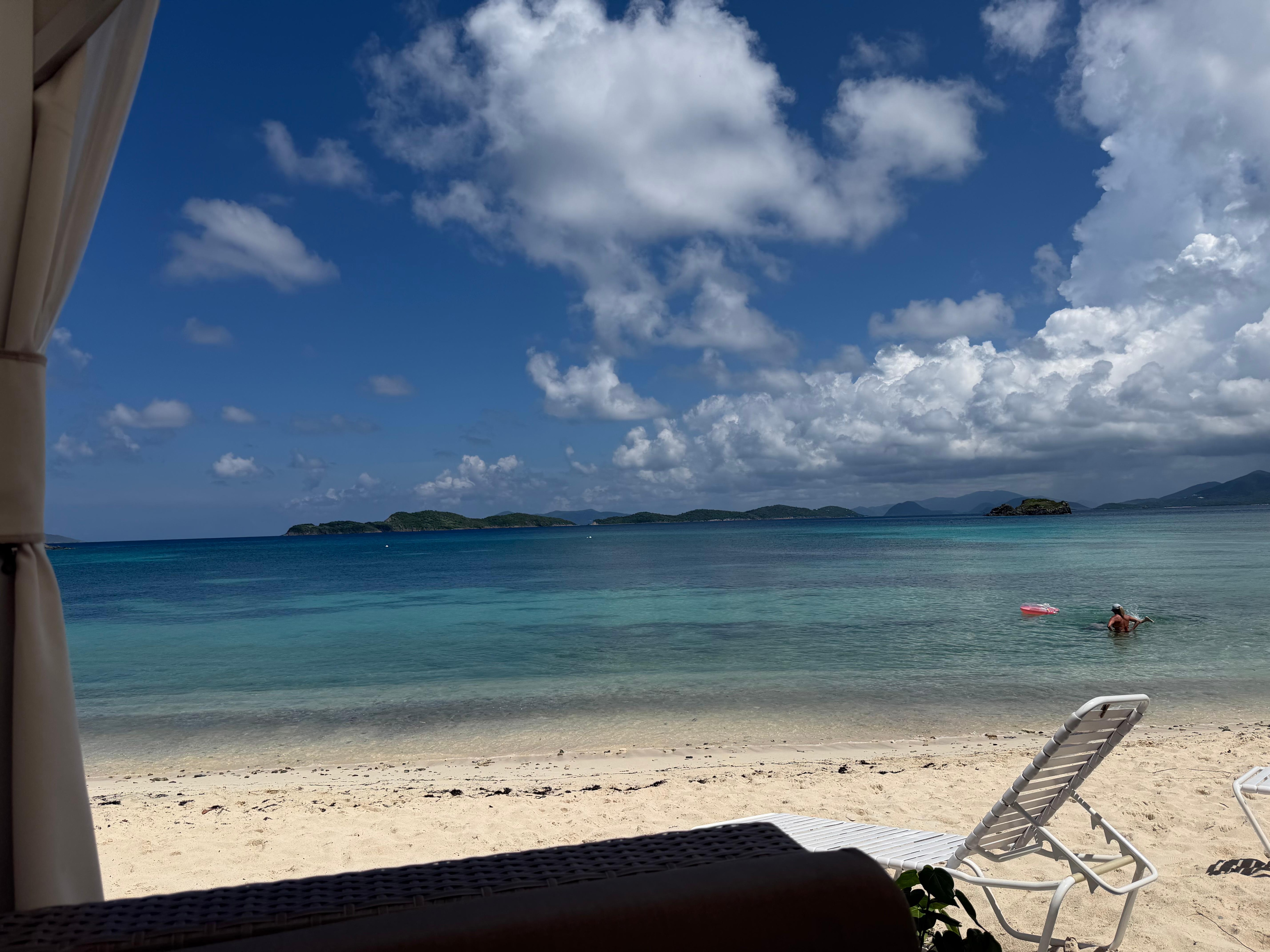 View from cabana at onsite pizzeria/bar