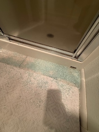 Broken glass when we arrived