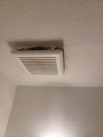 Bathroom ceiling cover about to fall