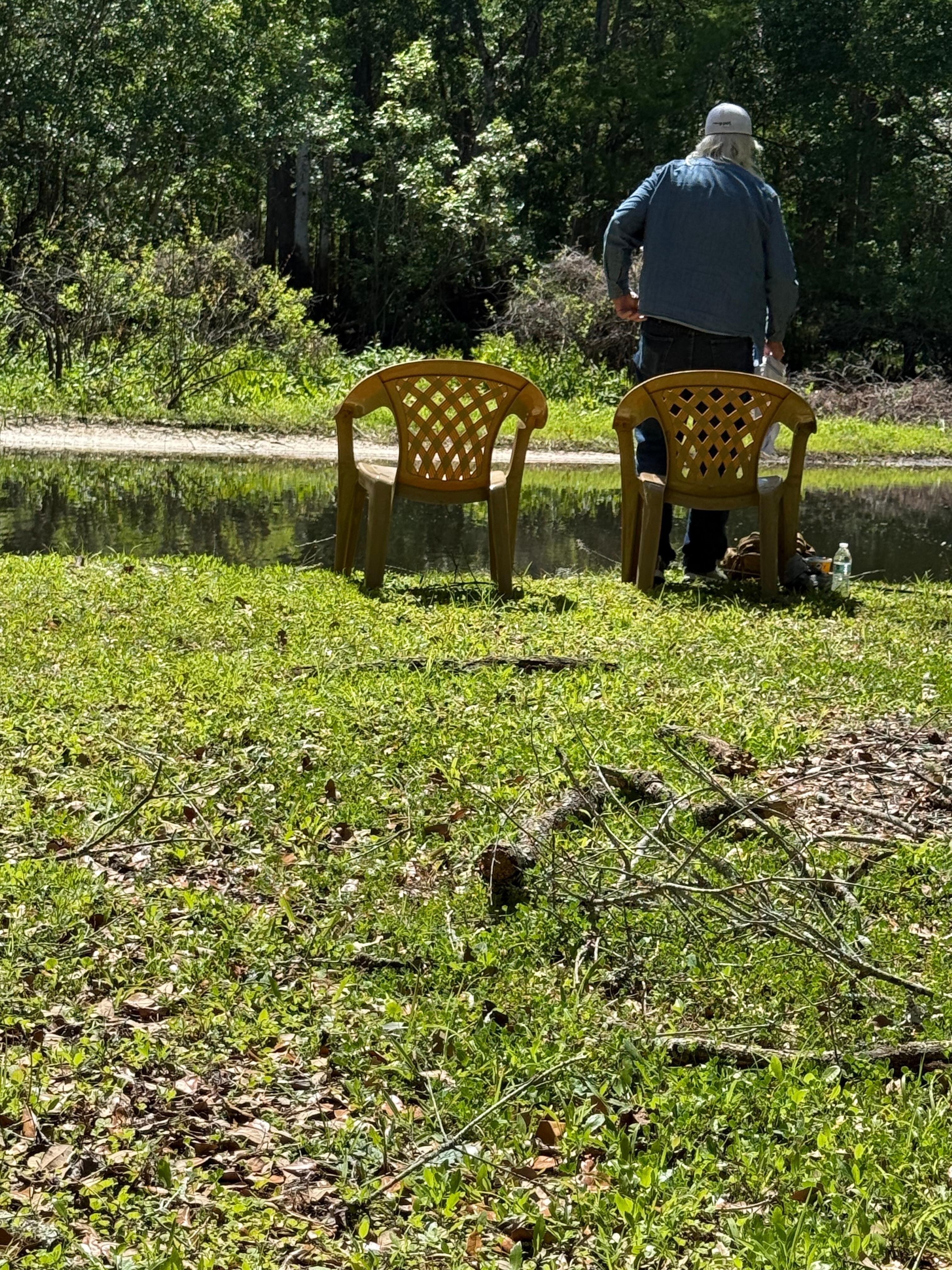 Back yard facing the river