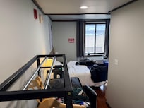They give you a hanging rack and a set of dresser drawers