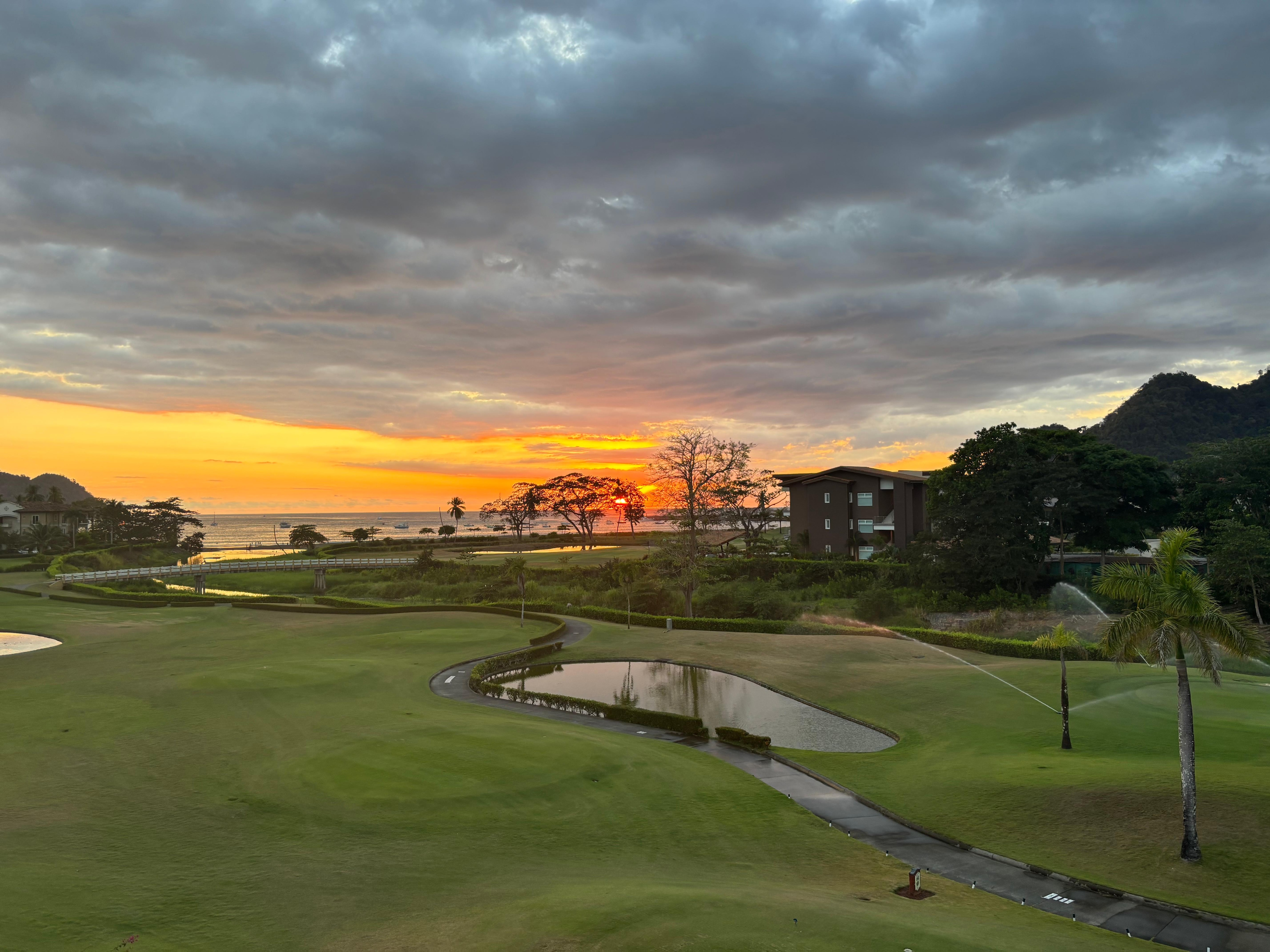 View from the condo’s large balcony 