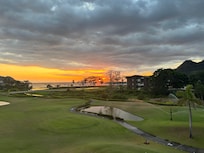 View from the condo’s large balcony