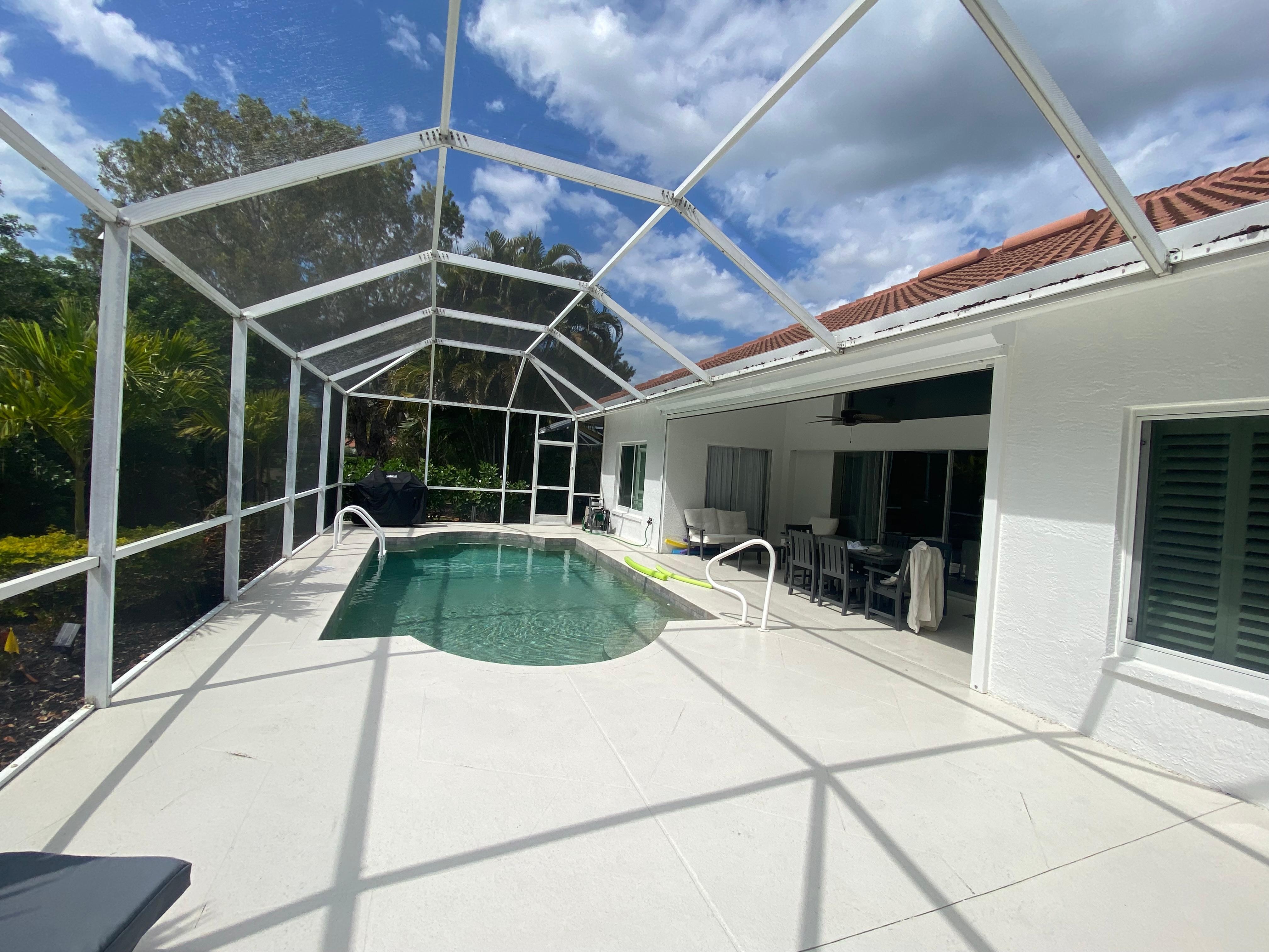 Relaxing mornings on the lanai, while later enjoy a dip in the pool. 