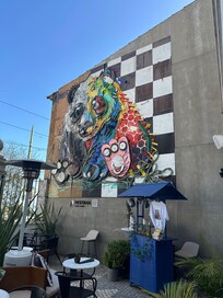 Panda art at entrance