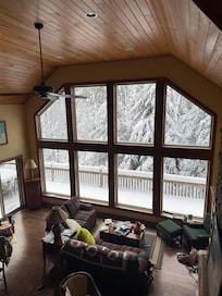 Gorgeous view from the loft area after the snow.