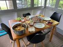 Dinner in front room