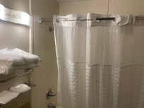 Towels looked like they were folded by a child and a filthy rag left behind