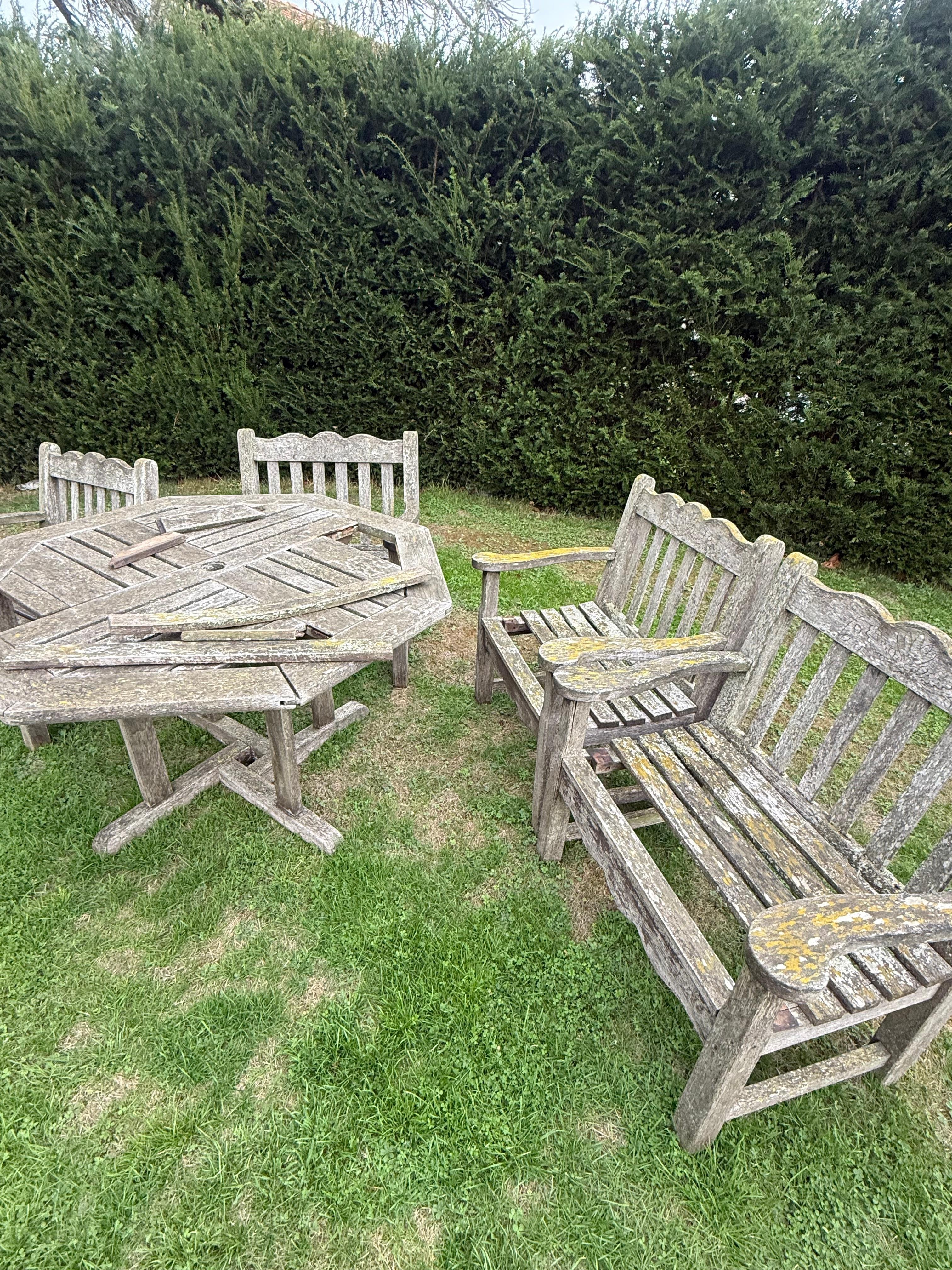 Broken tables around the grounds, which should be removed 