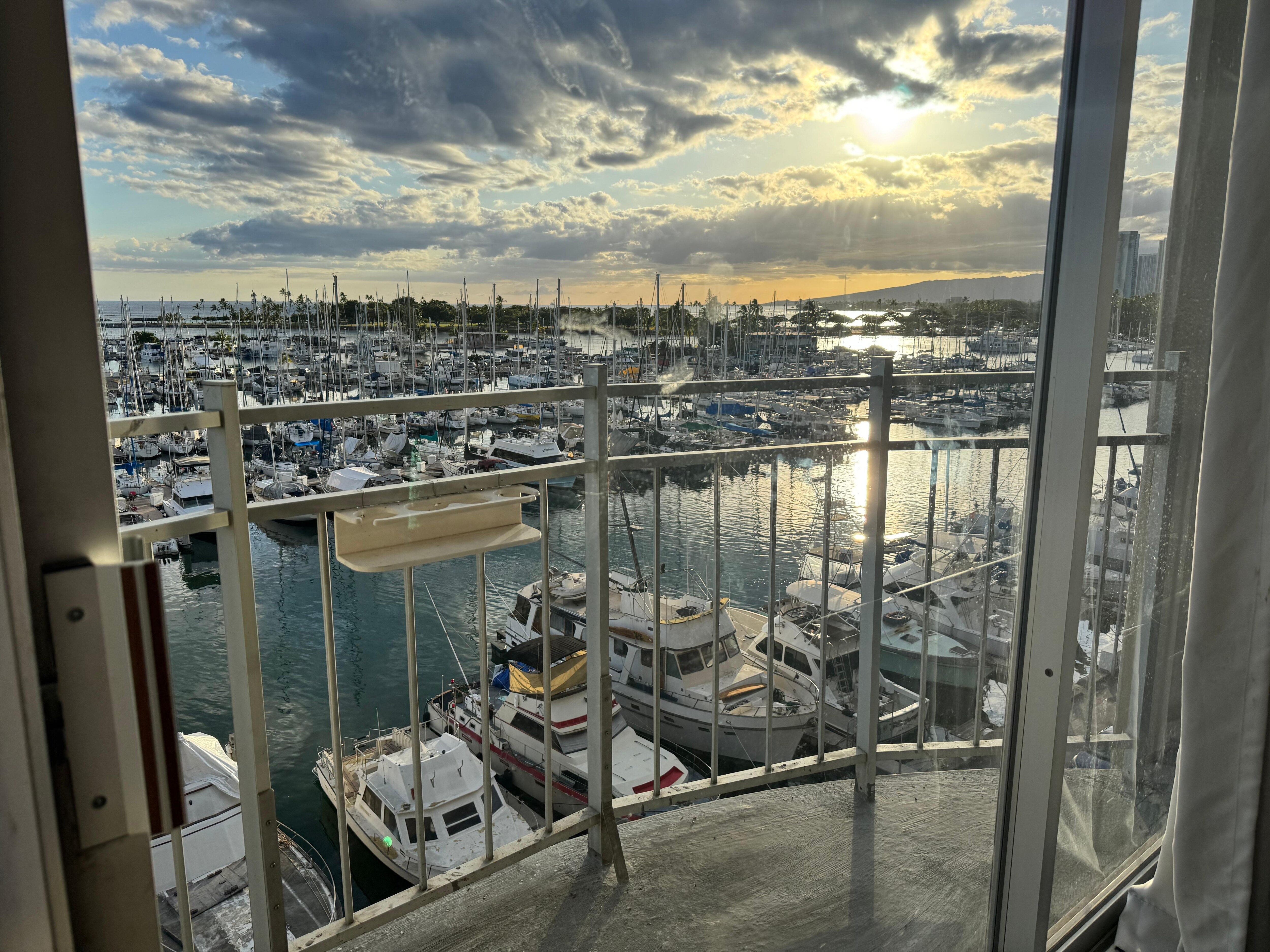 View from the sliding glass door