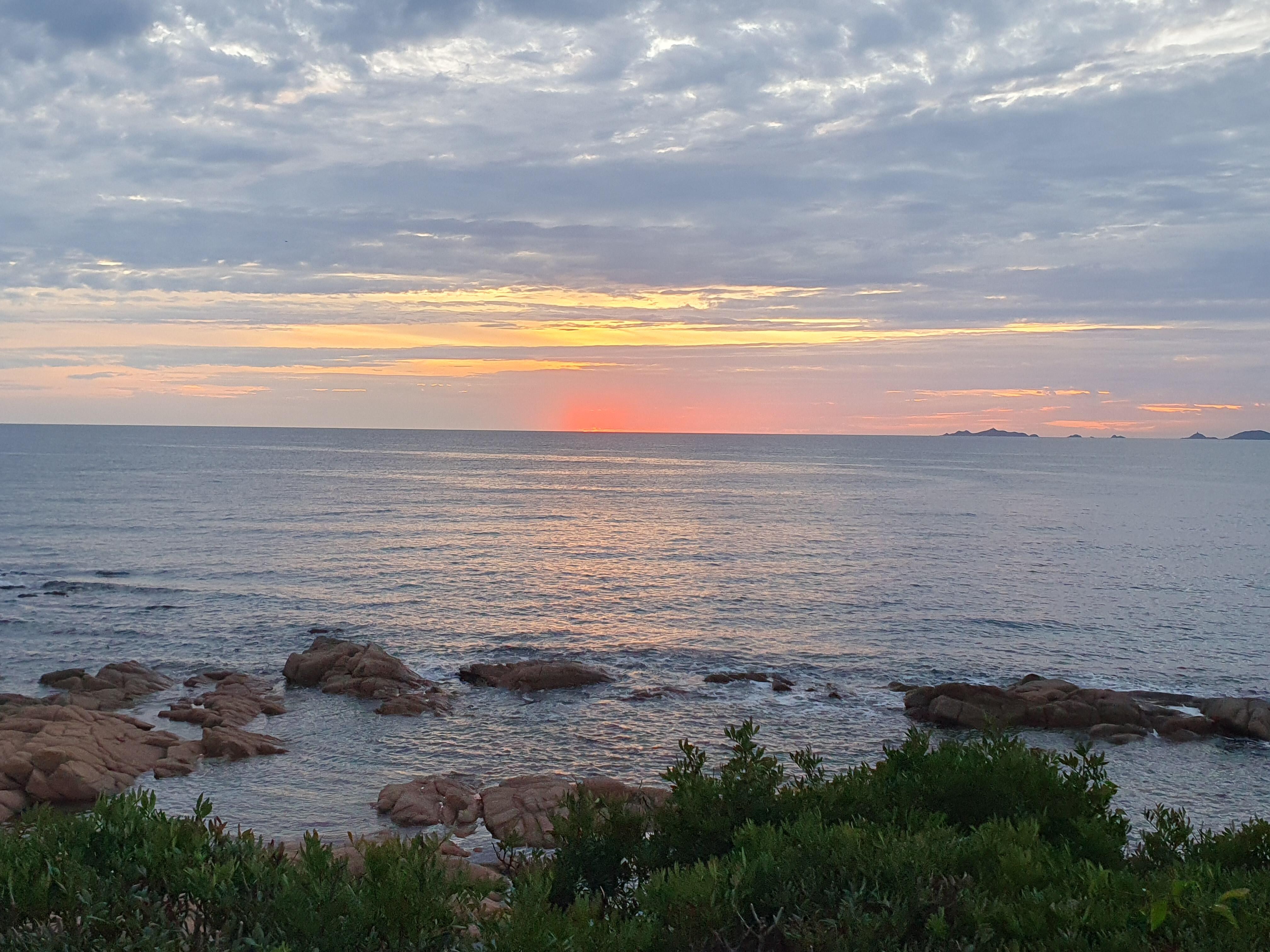 Coucher du soleil depuis la terrasse 