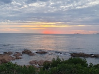 Coucher du soleil depuis la terrasse