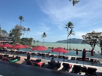 Amazing pool (as beach is not good for swimming). Many kids though.