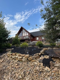 The cabin as seen from the front corner