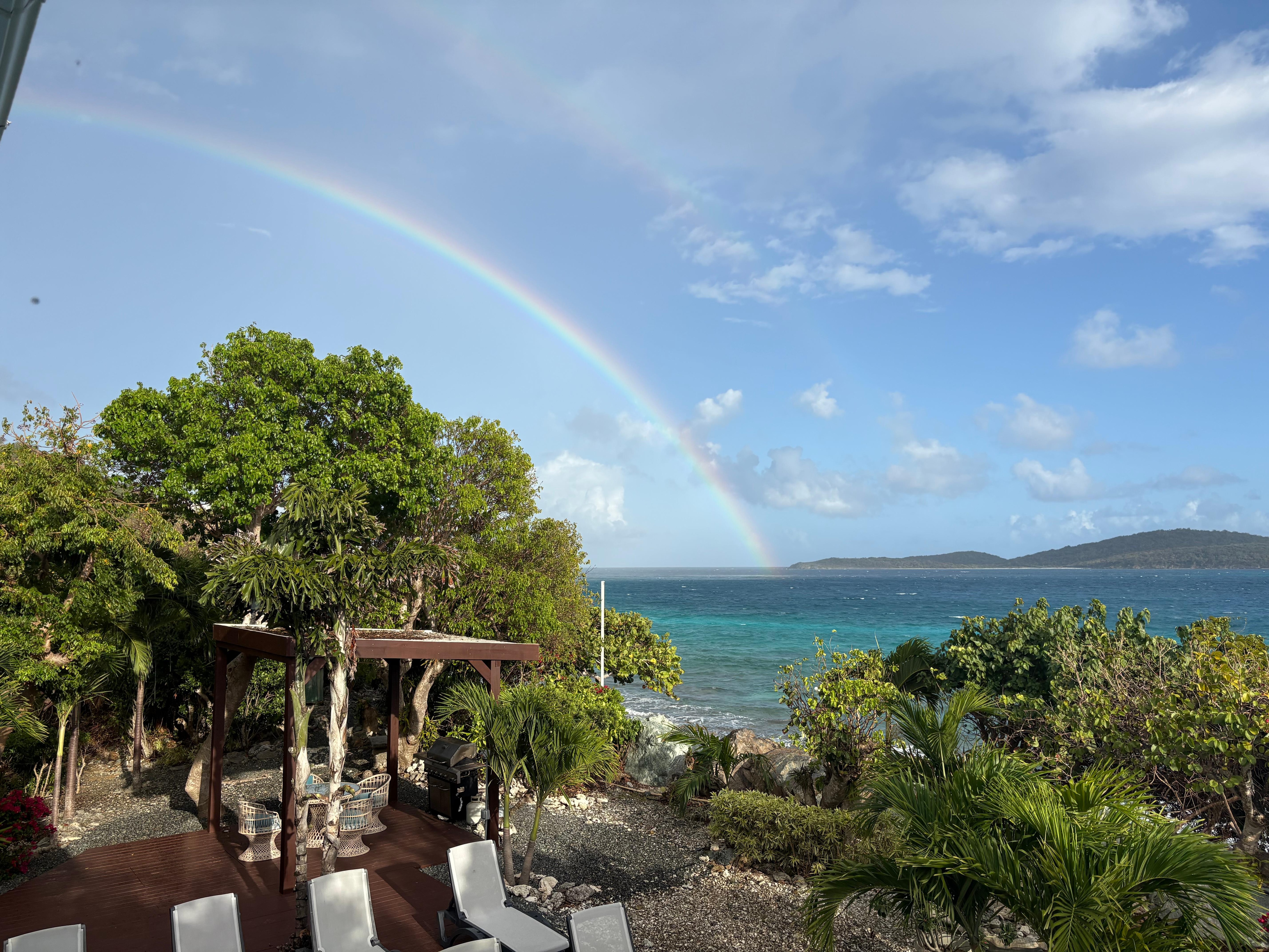 A rainbow to welcome us