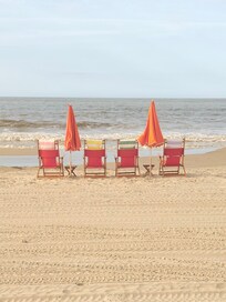 Our beach setup directly in front of house.