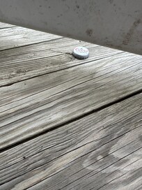 Bottle cap on the deck