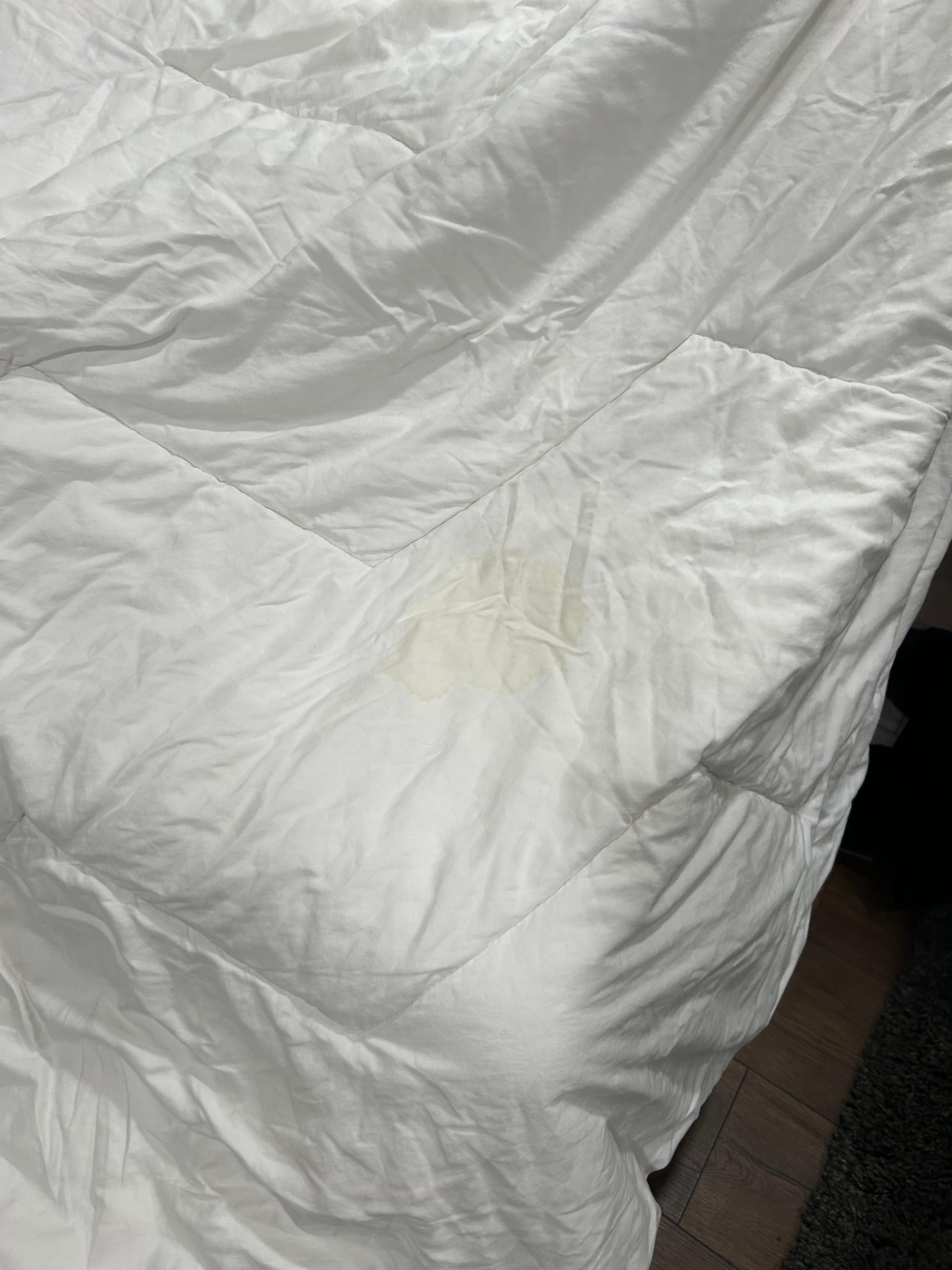 Pee stained linens