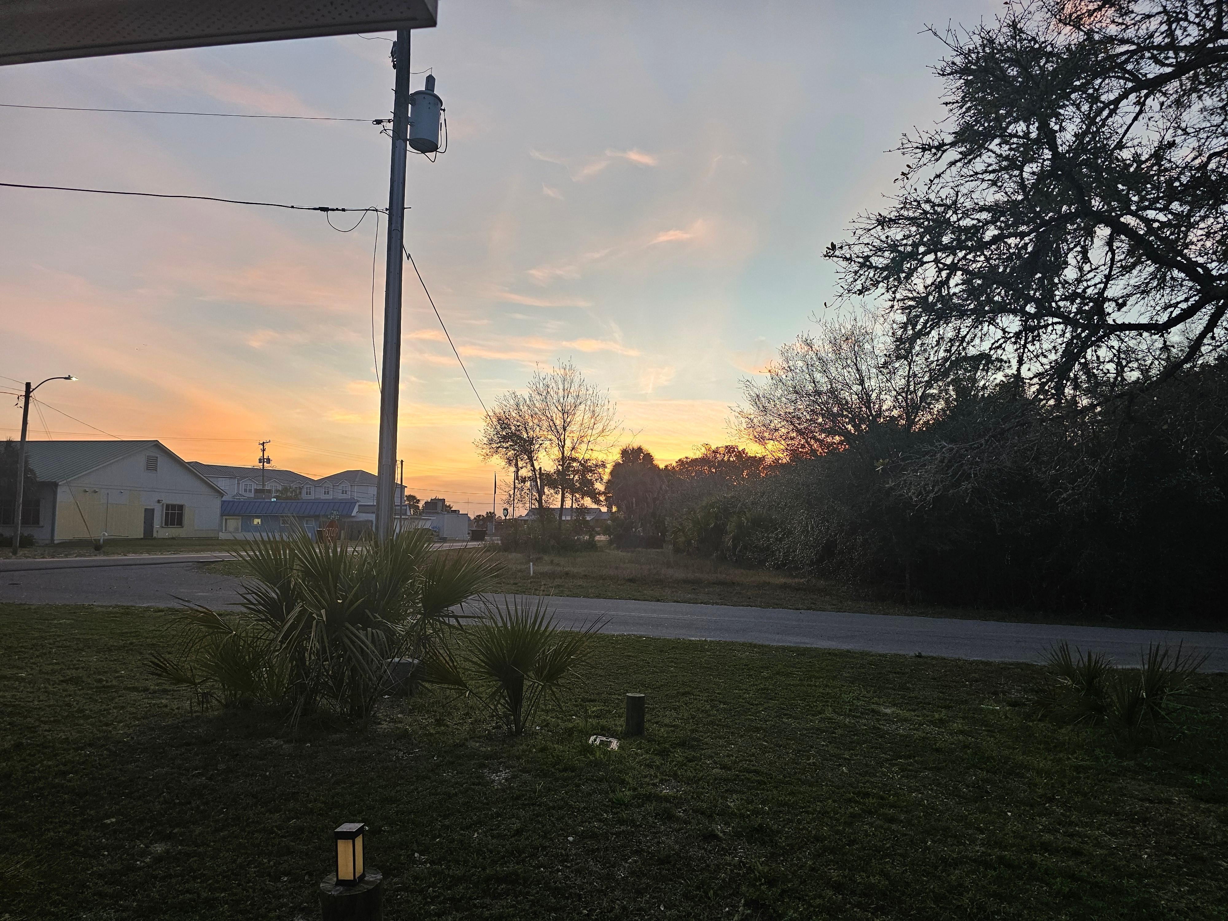Sunset from the back porch. 